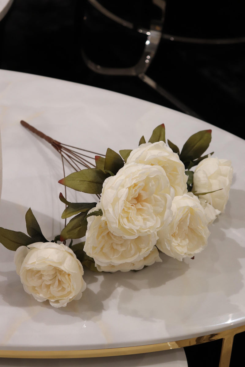 Dekoblumen Rosenbund Creme