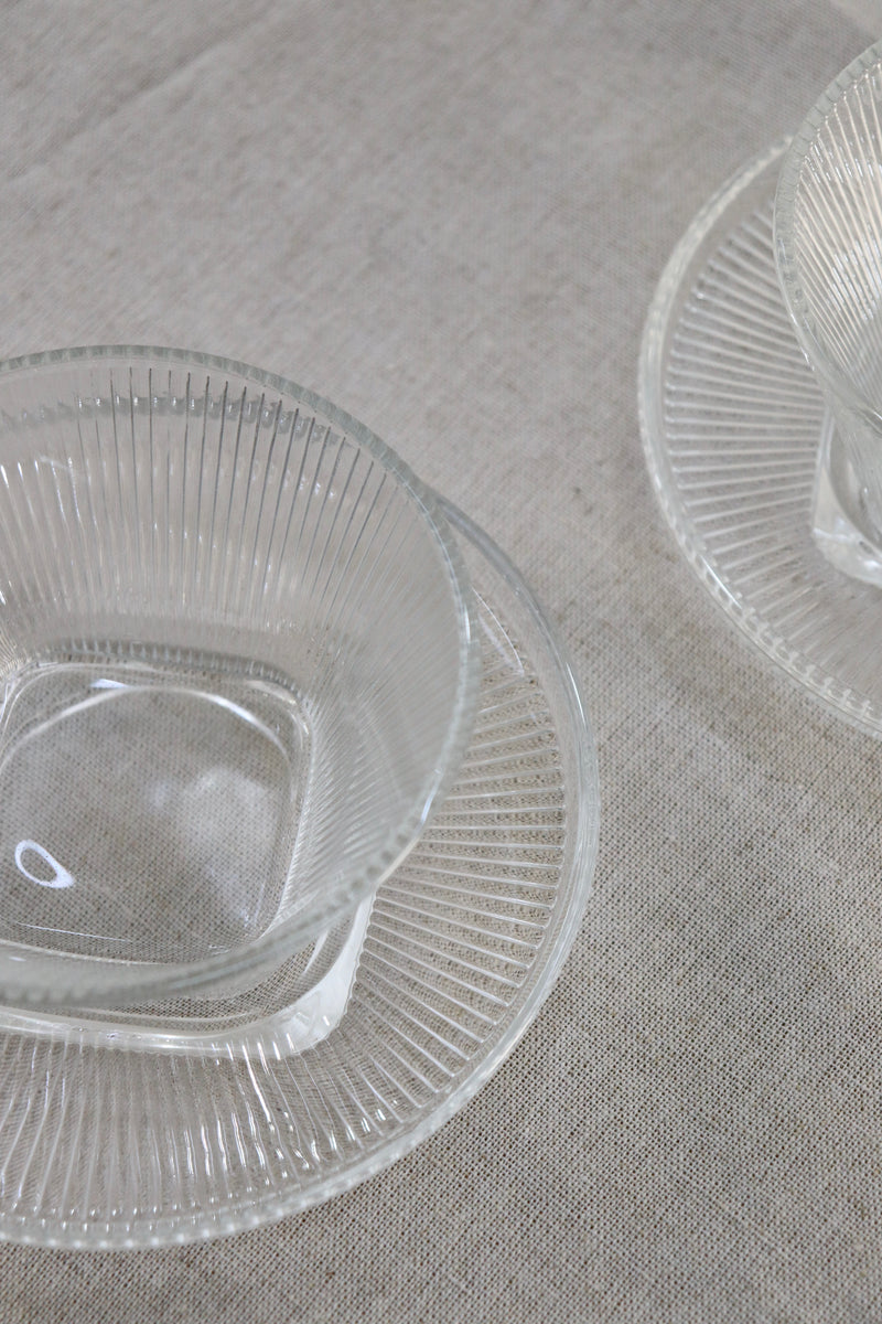 12-teilig Ripple Dessert/- Snackschalen + Untersetzer