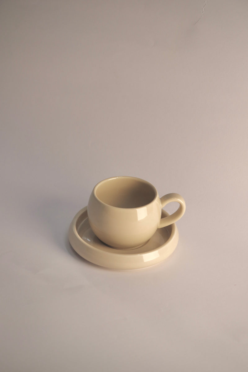 Bondy Beige Mokkatassenset 4 teilig für 2 Personen