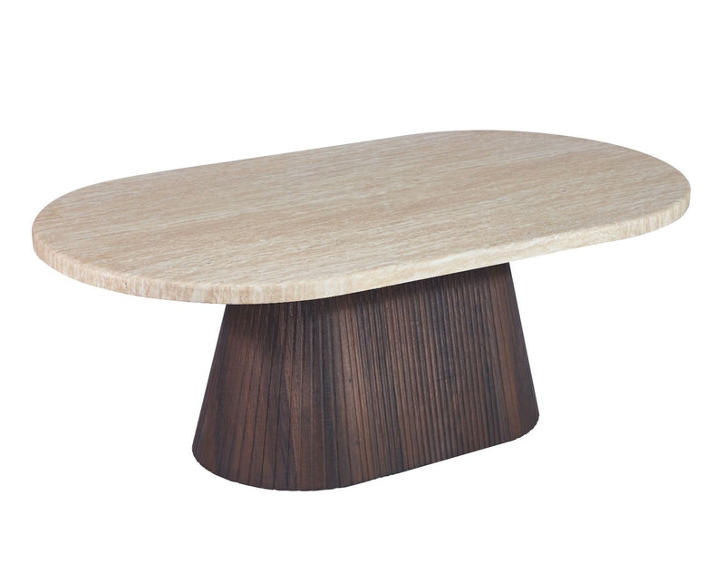 Desio Travertin Braun Couchtisch 130x70cm