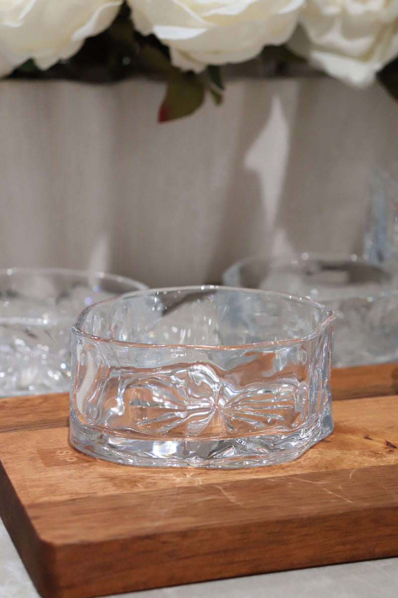 6er Glasschalen Set Wave Clear 10cm