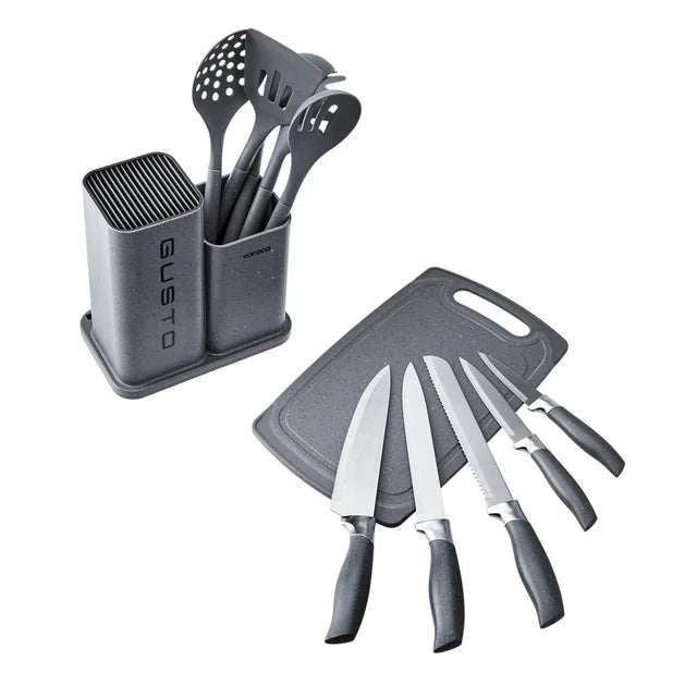 Karaca Gusto Grey Messerset und Serviceset 12 teilig