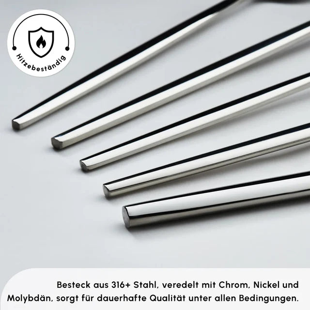 Karaca Mild 84 teiliges 316+ Premium-Besteckset für 12 Personen