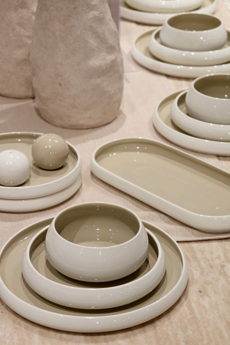 Bianco Beige 27-teiliges Tafelservice für 6 Personen
