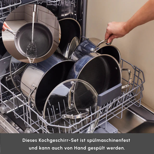 Karaca Ceramica Steel 3Ply 7-Teiliges Topfset Induktionsgeeignet