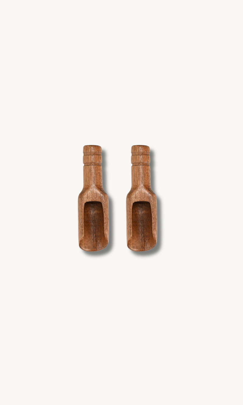 2-teilig mini Gewürzlöffel aus Akazie