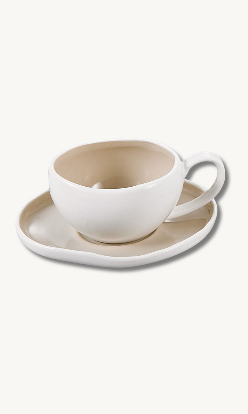 Barles Beige Kaffeeset 12 teilig für 6 Personen