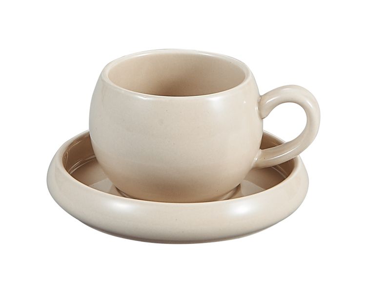 Bondy Beige Kaffeetassenset 4 teilig für 2 Personen