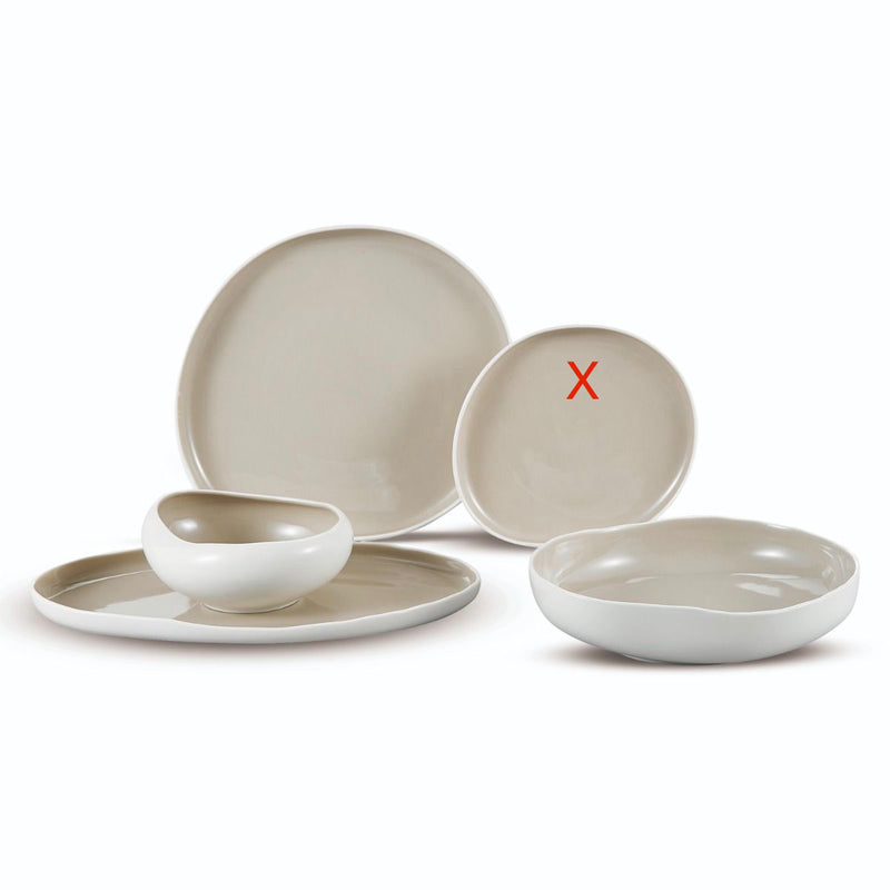Barles Beige Porzellan Dessertteller 19,4cm