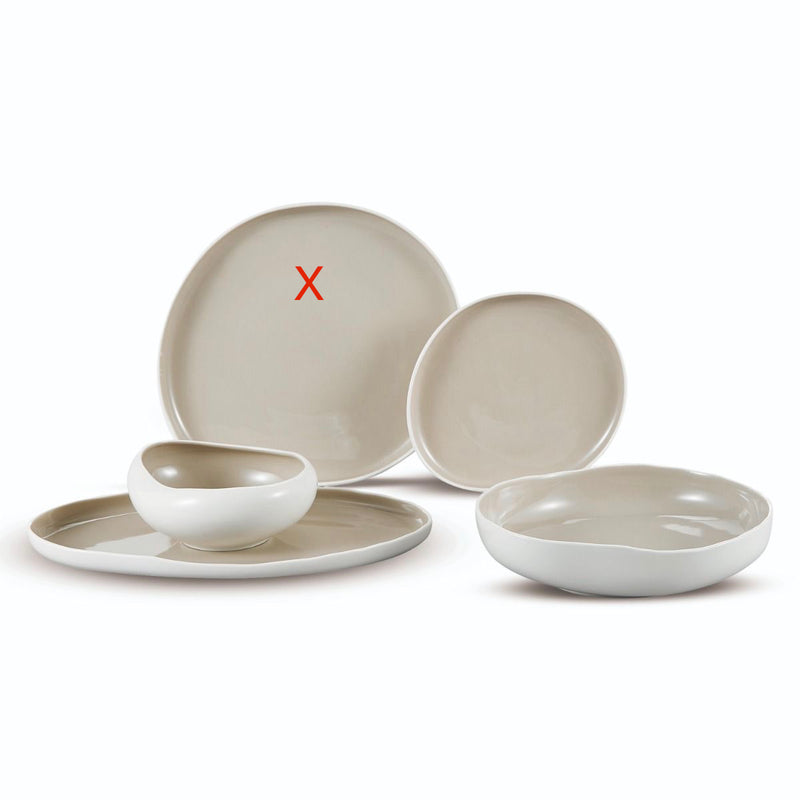 Barles Beige Porzellan Servierteller 27,6cm