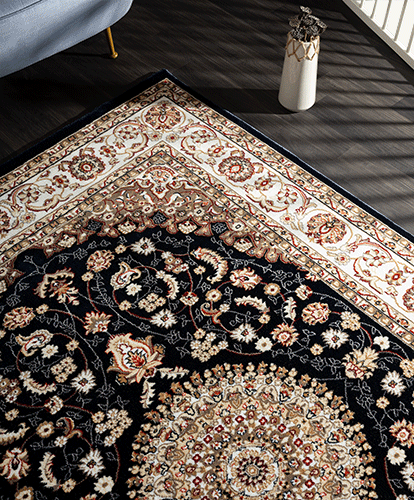 Merinos Teppich Dubai Deluxe 56253 135- Blue