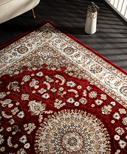 Merinos Teppich  Dubai Deluxe 56253 110-Red