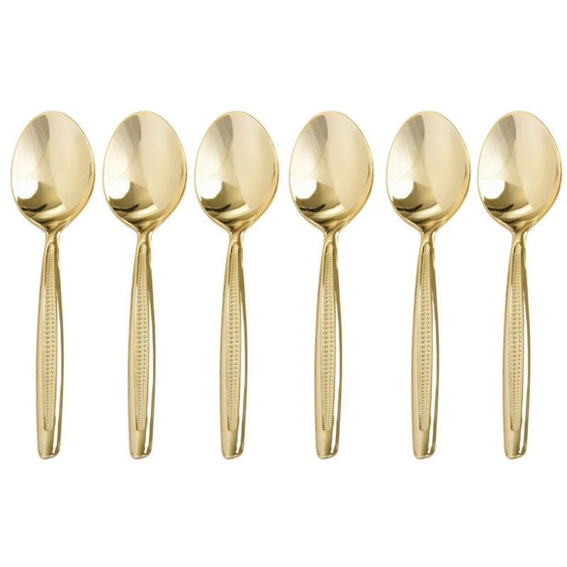 6 Stück Teelöffel Goldfarben