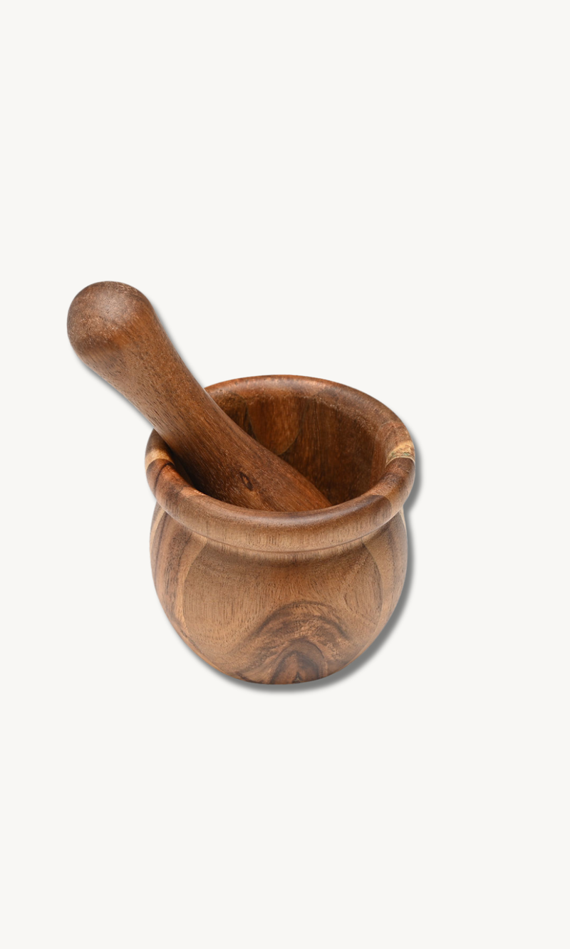 Mörser Set aus Akazie