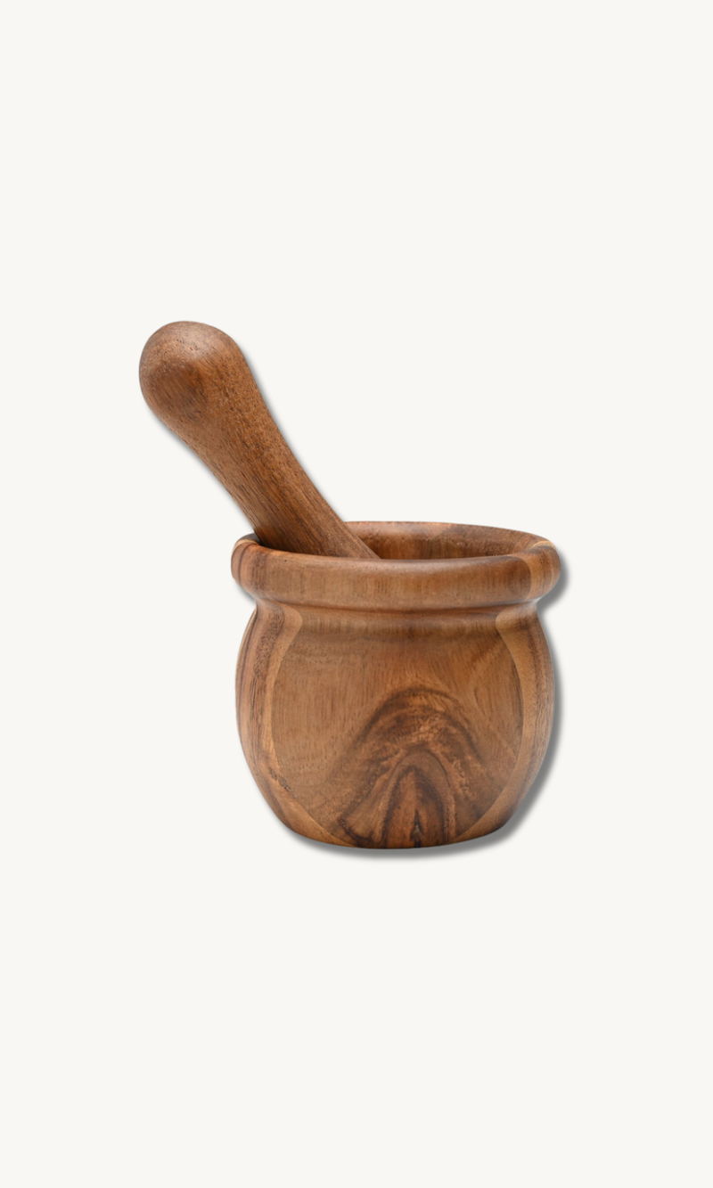 Mörser Set aus Akazie