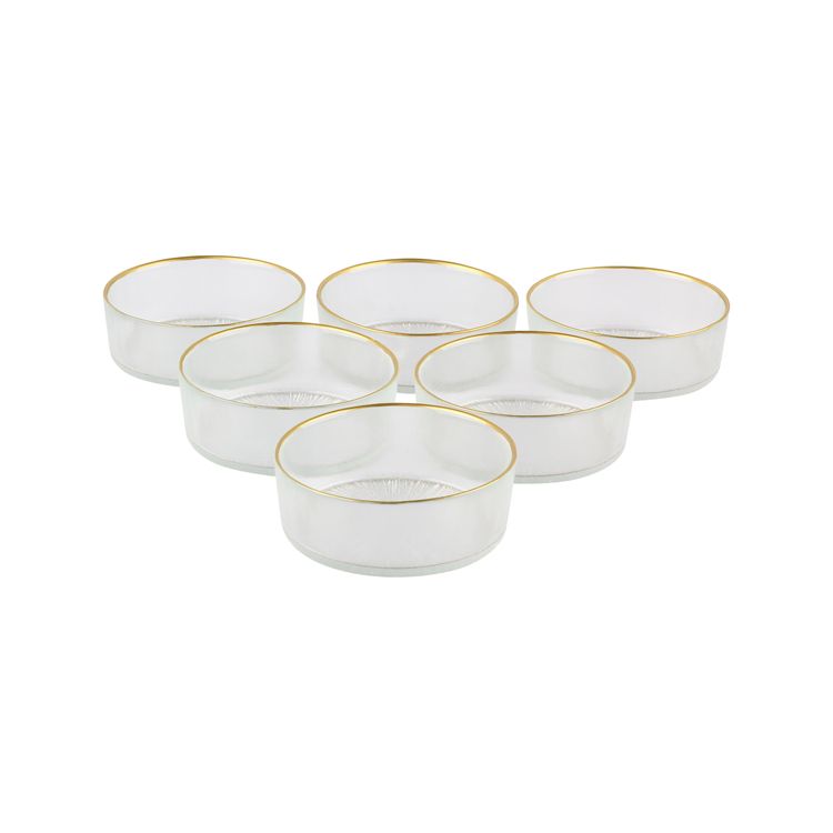 Rexy Transparent-Gold Schüssel 12cm 6 teilig