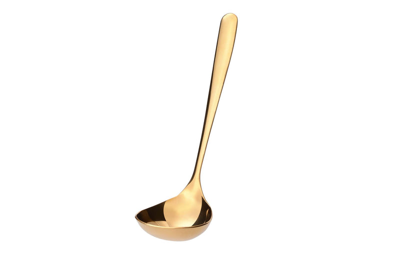 Soßenlöffel Goldfarben Edelstahl
